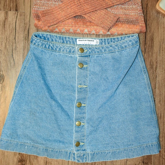 American Apparel Dresses & Skirts - American Apparel | button up jean skirt